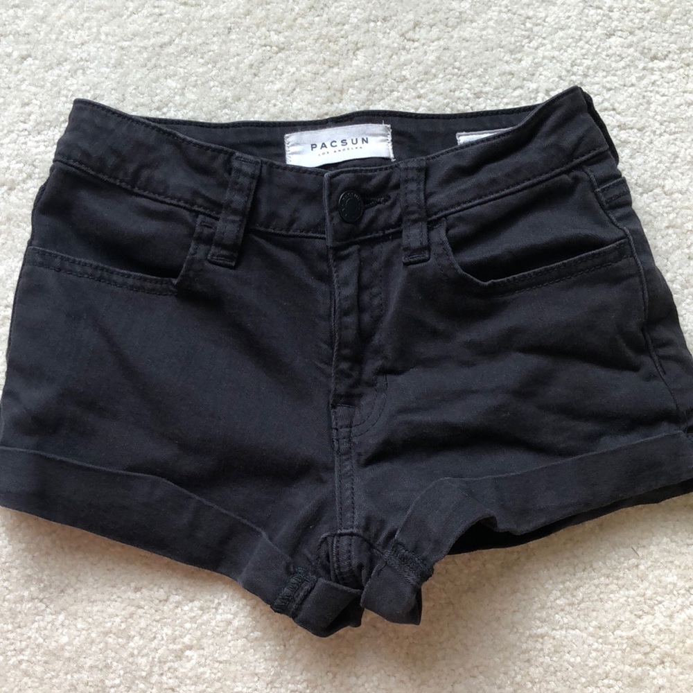 pacsun black super stretch shorts